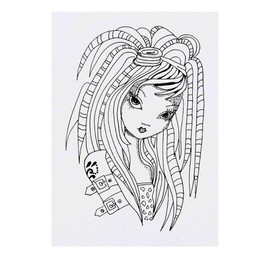 'Manga Style Girl' Temporary Tattoo - Water Resistant, Skin-Safe, Non-Toxic Transfer (TO00021777)