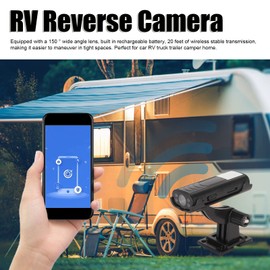 Reverse Hitch Guide Camera, 1920x1080 HD Backup Camera Rear View Camera, with 150° Wide Angle, Infrared Night Vision, Support APP Control, for Car RV Truck Trailer