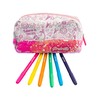 Girabrilla Unicorn Striped Sequin Pencil Case with Accessories