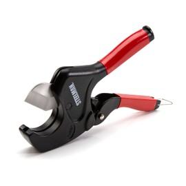 Steelman PVC Pipe Cutter Tool, Cuts 1-⅝-inch Plastic Tube, Ratcheting, Stainless Steel Blade