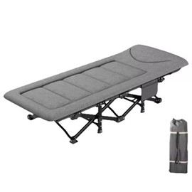 MANGOKKA Camping Cot for Adults, Portable Folding Bed for Sleeping, Lightweight Tent cot, Extra Wide Cot Comes with Storage Bag and Eye mask Included, Supports 400 lbs for Single Office Lunch Break
