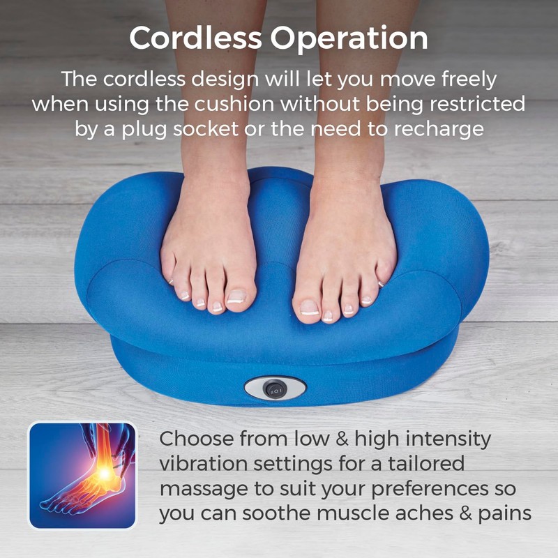 Carmen C81229 Vibrating Foot Massage Cushion with 2 Vibration Massage