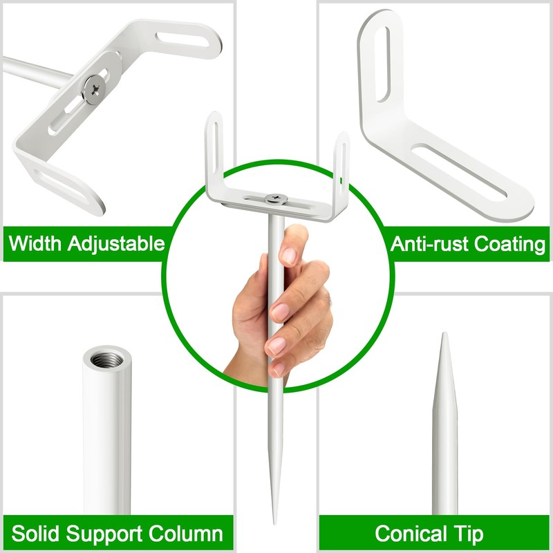 Downspout Bracket,Heavy Duty Size-Adjustable Storm-Proof Downpipe Bracket with Rust-Resistant Coating