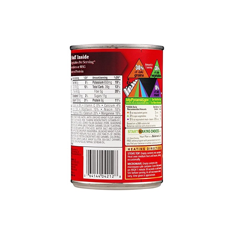 Chef Boyardee, Big Overstuffed Italian Sausage Ravioli, 15oz Can (Pack