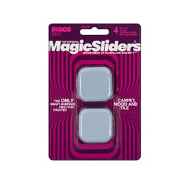 Magic Slider Self-Adhesive Furniture Disc Pad Sliders – 4 Piece Pack – Smooth Gliding Protection for Wood, Tile, Carpet, and Vinyl Floors|Size-1-3/4|Colour-Blue