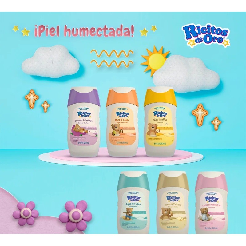 Trio De Cremas Para Bebe Ricitos De Oro - Humecta