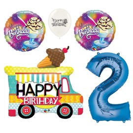 Ultimate Ice Cream Truck and Sundae Party Event Decorations Bouquet of Balloons (2nd Birthday)