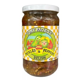 Tony Packo's Pickles & Peppers Relish 16 oz Packos