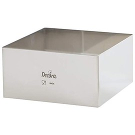 Decora Stainless Steel Square Shape, Silver, 30 x 30 x 6 cm