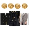 12pcs Polished Gold Anchor Buttons with Shank Vintage Style Sport