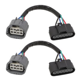 2PCS Left and Right Wiring Harness Adapter HID to Halogen Headlight for Acadia 2007 2008 2009 2010 2011 2012 Driver Passenger Side 22938889 22938888