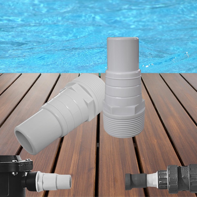 Pack of 2 pool hose connectors, hose nozzle, pump connection,