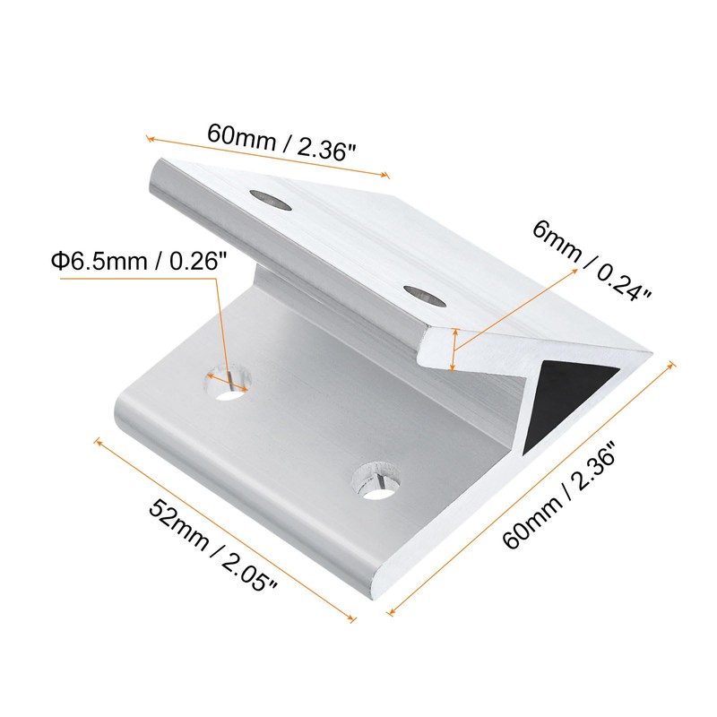 uxcell 2Pcs 45 Degree Angle Aluminum Profile Corner Brackets, Corner