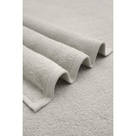 Chic Home Luxurious 4-Piece 100% Pure Turkish Cotton Bath Towels, 30" x 54", Ultra-Soft, Highly Absorbent, Dobby Border Design, Hypoallergenic, Long-Lasting, Oeko-TEX Certified Set, Taupe