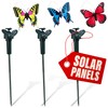 3 Pcs Fluttering Solar Butterfly Garden Stakes - Waterproof Flying