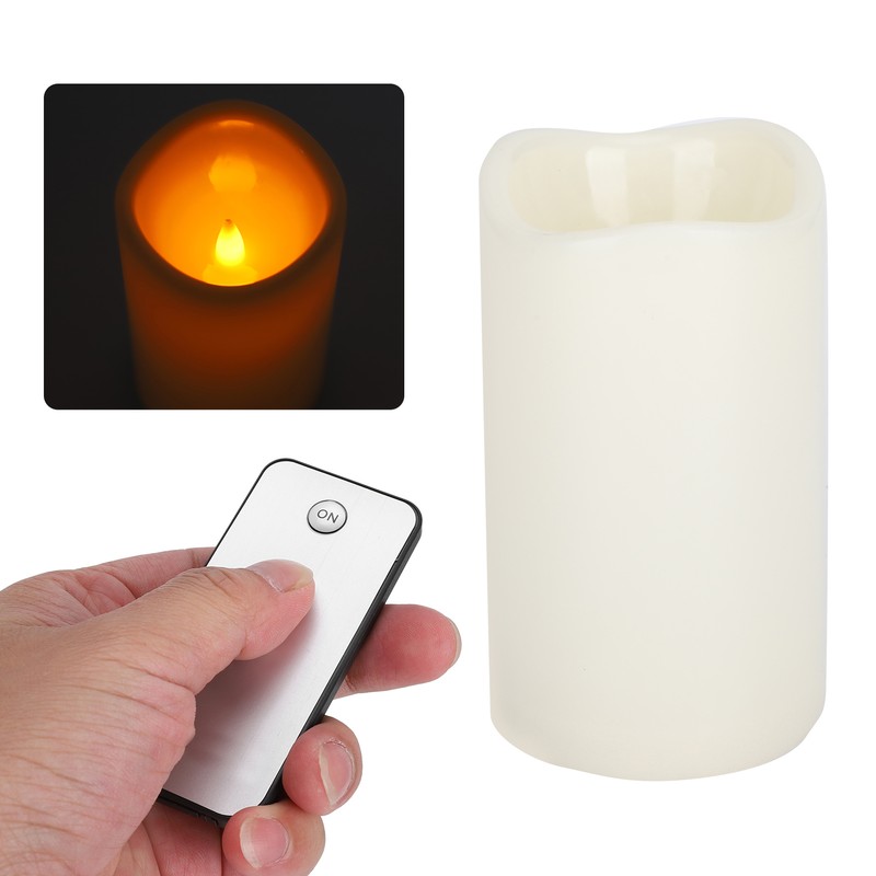 3pcs Electronic LED Candles Plastic Flameless Flickering Pillar Fake Candles