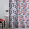 Catherine Lansfield Lobster 180x180cm Shower Curtain Panel Red