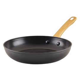 Farberware Forged Induction Ceramic Cookware Nonstick Frying Pan/Skillet, Dishwasher Safe, Suitable for All Stovetops, 10 Inch Fry Pan - Black and Gold