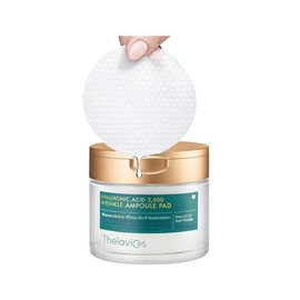 Hyaluronic Acid 3000 Wrinkle Ampoule Toner Pads with 8 types of Hyaluronic Acids and Adenosine for Clearer Skin, Pore Tightening, Moisturizing, Anti-Wrinkle - Pad Tweezer Included - 60ct