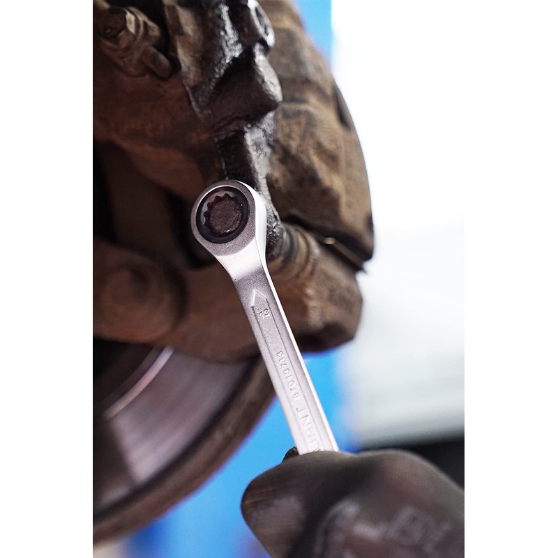 BRILLIANT TOOLS BT013812 Ratchet Ring Spanner 12 mm [Powered by