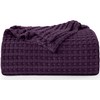 Utopia Bedding Cotton Waffle Blanket 300 GSM (Plum - 90x108