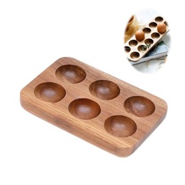 KAMIHO Egg Case, Egg Holder, Boiled Egg, Boiled Egg (6 Holes, Acacia)