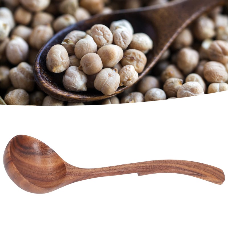 Gavigain Wooden Ladle 3 fl oz Long Handle Soup Spoon