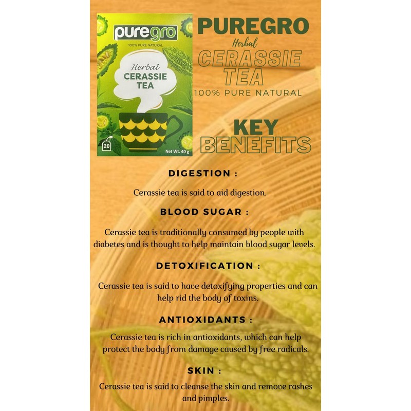 Puregro Herbal Cerassie Tea (20 Tea Bag) 40g | PACK