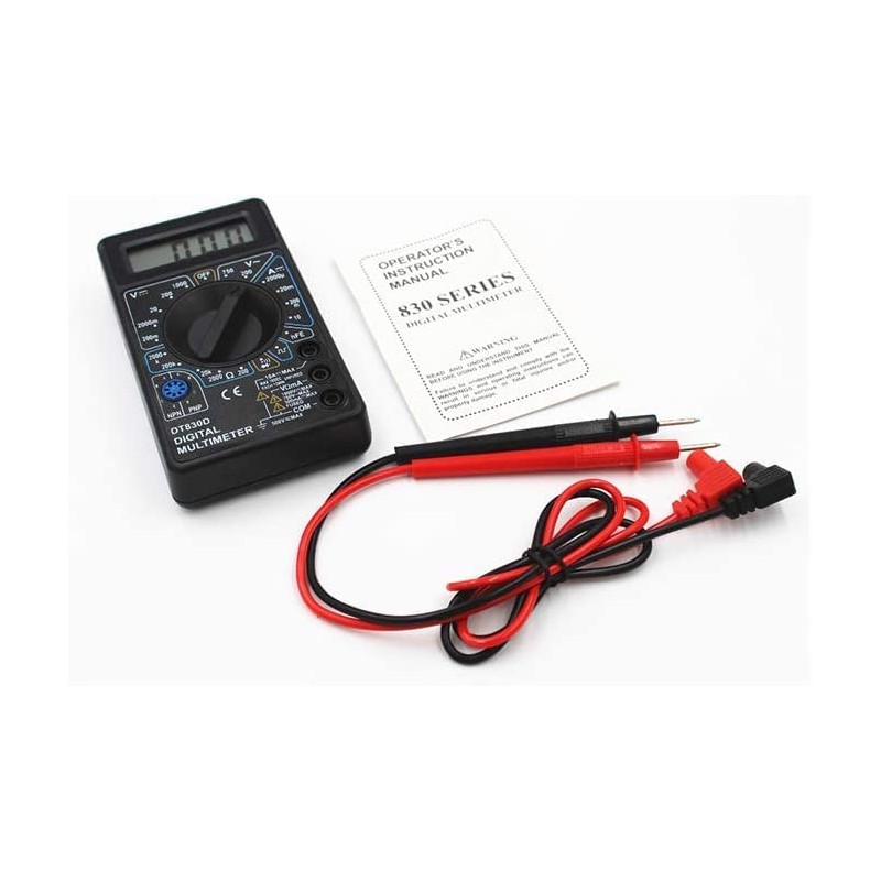 DT-830D Digital Multimeter with Buzzer Square Wave Output Voltage Ampere