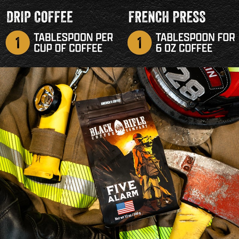 Black Rifle Coffee Company Five Alarm, 12oz Bag, Ground Coffee