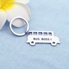 SEIRAA Bus Boss Keychain Bus Driver Gift Drive Safe Jewelry