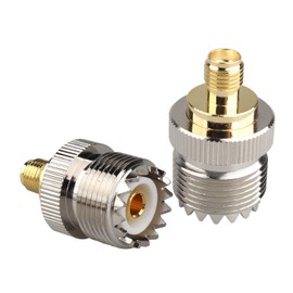 Futheda SMA Female to UHF PL-259 Female SMA to PL259 Adapter SO239 Male to SMA Male Converter SMA Coaxial Plug Compatible with CB Radio Antenna SO239 Male to SMA Male Pack of 2