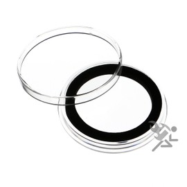 (10) Air-tite X38mm Black Ring Coin Holder Capsules for 1oz Silver Maple Leaf & Canadian $8 Polar Bear