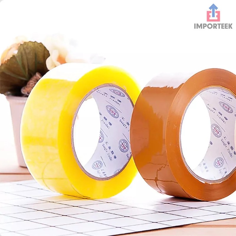 Importeek 12pz Cinta Adhesiva Transparente 100 Metros Empaque Embalaje