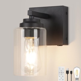 Loiogohot Wall Sconces,Battery Operated Wall Sconce,Dimmable Battery Operated Wall Sconce,15000mAh Endurance 200 Hours,Fast Charging,Wireless Sconces for Bedroom Living Room Hallway(1 Piece)