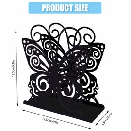 SUPERDANT Butterfly Napkin Holder for Tables Metal Freestanding Tissue Dispenser for Kitchen Vintage Tabletop Tissue Stand Rustic Cloth Napkins Holders for Farmhouse Restaurants Hotel Home Party Decor