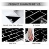 Black Peel and Stick Tile Backsplash Subway Self Adhesive Wall