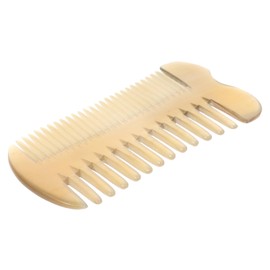 Healvian Durable Ox Horn Double Sided Hair Comb with Scalp Massage Function Static Lightweight Hair Care Comb for Daily Use and Improved Portable and Space Saving Design Gift Choice