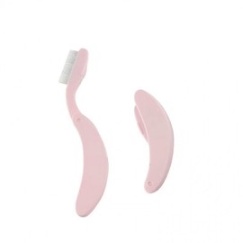 Foldable Portable Steel Needle Eyebrow & Eyelash Comb Beauty Pink 10ea
