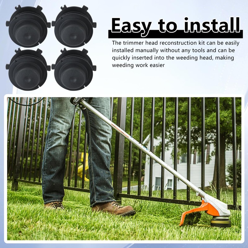 Vicue Upgraded 4-Pack String Trimmer Head Spool for Stihl Autocut