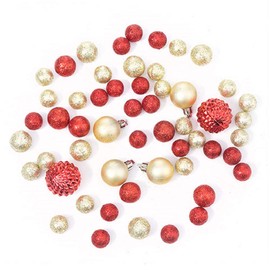 Darice Red/Gold, Floral Filler Balls, 54 Pieces