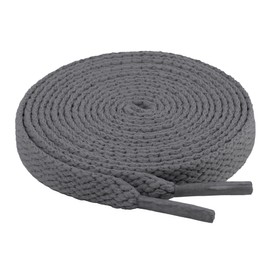 riemot Flache Schnürsenkel 1 Paar reißfest 8mm Breit Schuhbänder Ersatz Sport Shoe laces für Sneaker Sportschuhe, Laufschuhe, Erwachsenenschuhe, Kindschuhe - Grau, 100cm