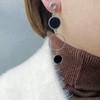 Silver Earrings Elegant Earrings for Women Black Drop Earrings for