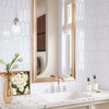 CRE8TIVE 4 Sheets White Long Hexagon Peel and Stick Backsplash