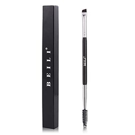 Duo Eyebrow Brush - BEILI Professional Angled Eye Brow Brush and Spoolie Brush