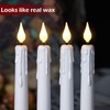 FREEPOWER 6PCS Rechargeable LED Flameless Taper Candles with Remote Timer,Battery