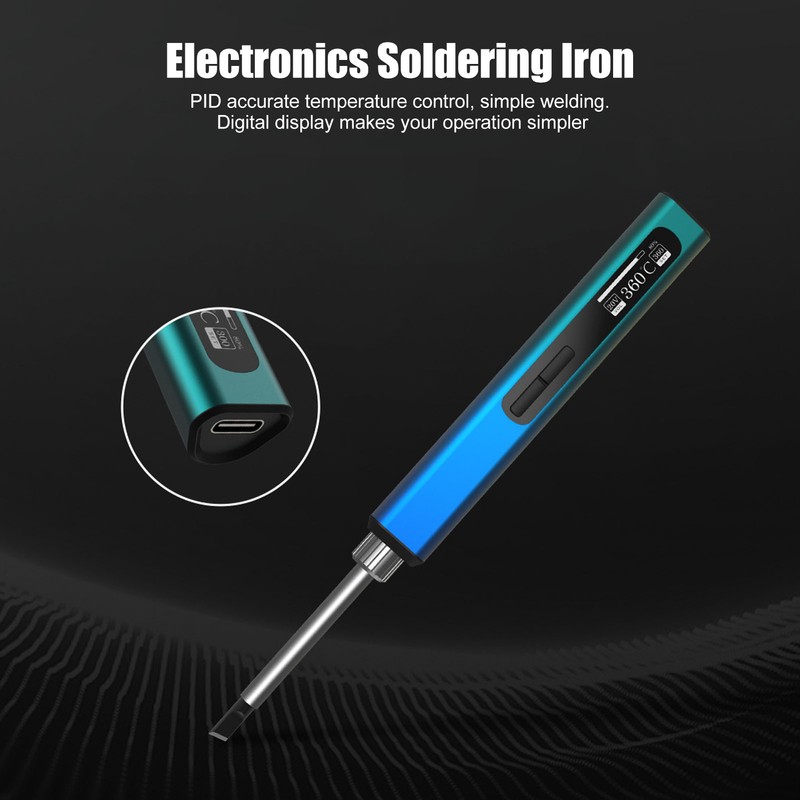 Electric Soldering Iron USB Charging Digital Display PID Temperature Control
