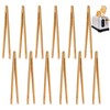 Bamboo Bread Tongs - Set of 12 Reusable Kitchen Tongs