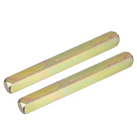 sourcing map 2Pcs Door Knob Spindle, Spare Door Handle Spindle Bar, 80mm Long Door Spindle Replacement Door Handle Parts, Gold