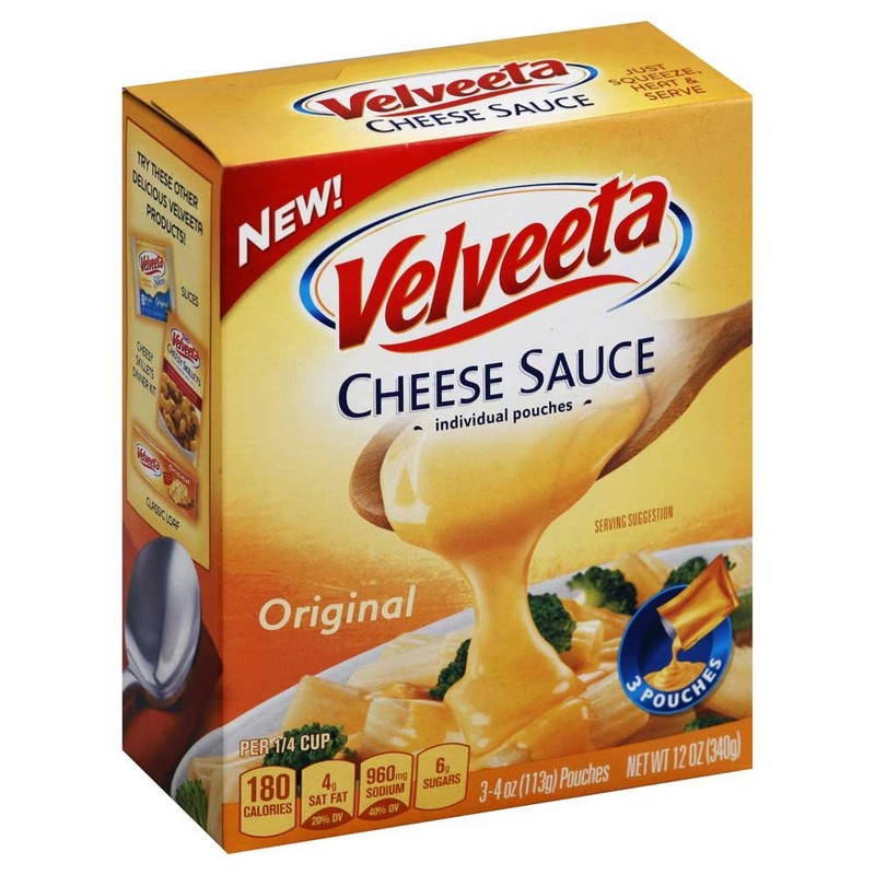 Velveeta Original Processed Cheese Sauce Pouch, 12 Ounce -- 8